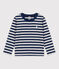 Boys' Long-Sleeved Cotton T-Shirt MEDIEVAL blue/FUMEE