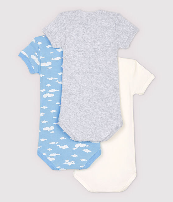 Babies' Pastel Short-Sleeved Organic Cotton Bodysuits - 3-Pack variante 1