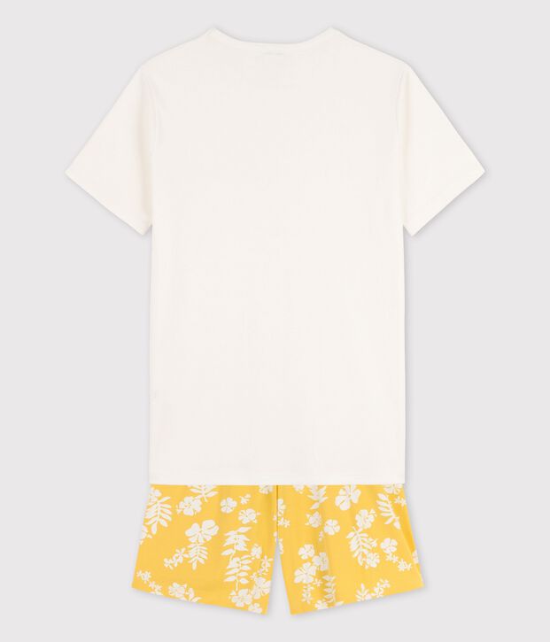 Boys' Cotton Short Pyjamas white/yellow