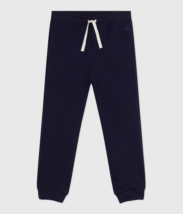 Girls' fleece jogging bottoms blue