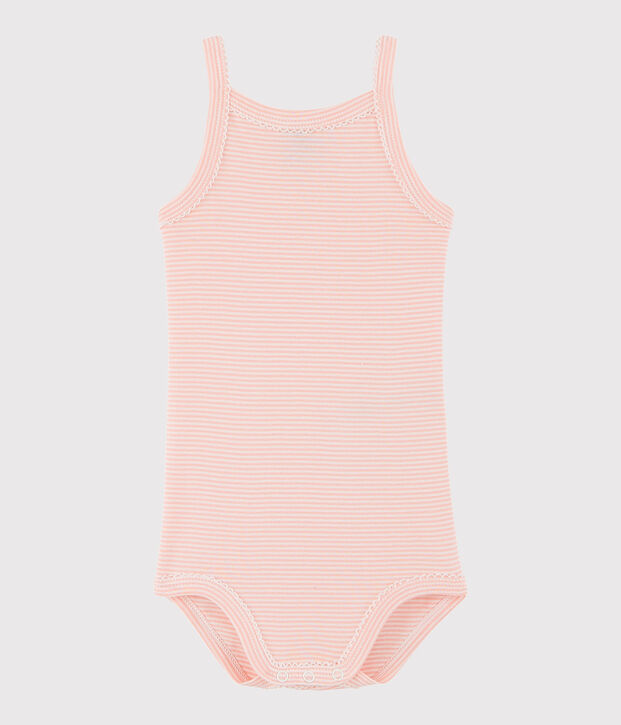 Baby Girls' Strappy Bodysuit pink/white
