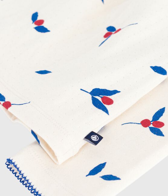 Children's long-sleeved cotton dress MILK /MULTICO