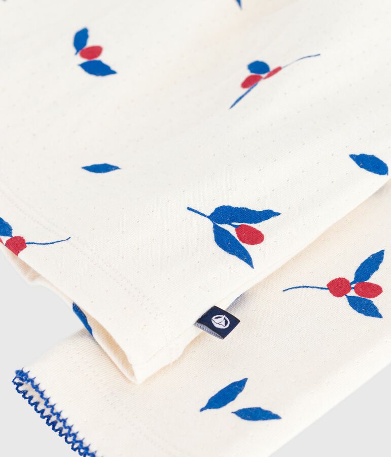 Children's long-sleeved cotton dress MILK /MULTICO