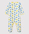 Babies' Glow-In-The-Dark Monkey Themed Cotton Sleepsuit MARSHMALLOW white/MULTICO white