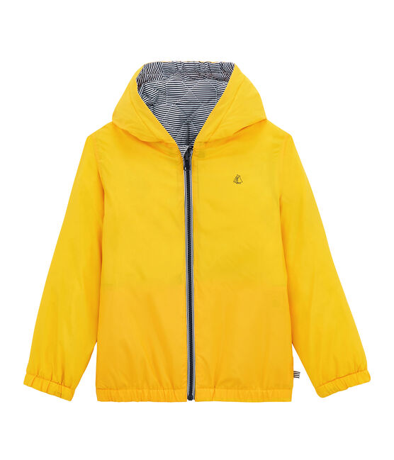 Child's warm, reversible windbreaker jacket JAUNE yellow