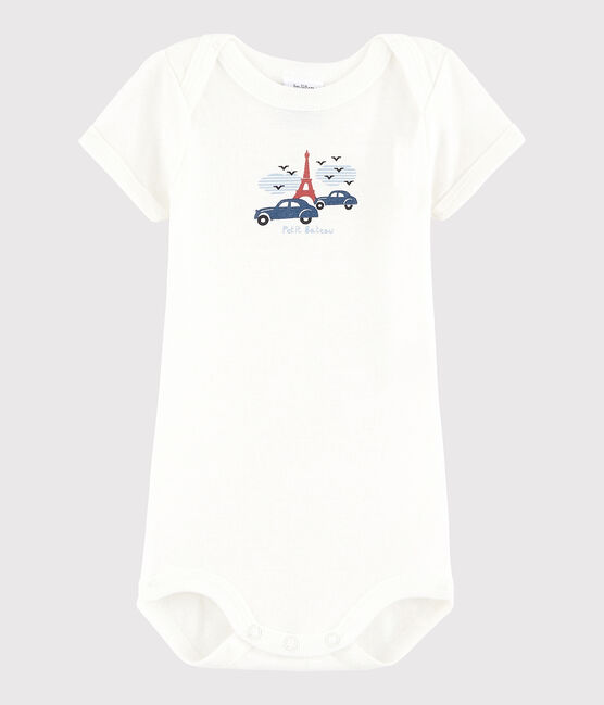 Unisex Babies' Short-Sleeved Bodysuit MARSHMALLOW white