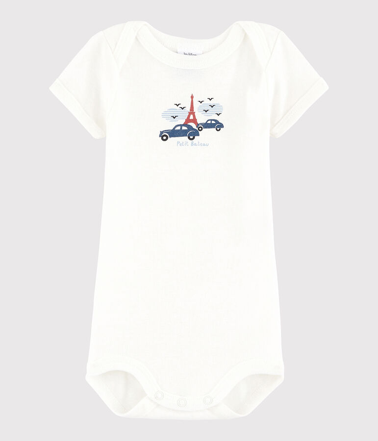 Unisex Babies' Short-Sleeved Bodysuit white