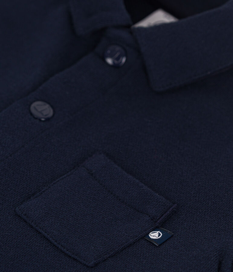 Babies' Long Fleece Jumpsuit blue