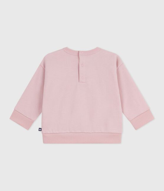 Babies' Petit Bateau embroidered cotton sweatshirt JOLI pink