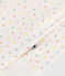 Babies' heart pattern cotton pyjamas with a collar and zip  MARSHMALLOW white/MULTICO white