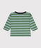 Babies' long-sleeved fine jersey T-shirt PALMERAIE green/PAUL