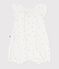Babies' short floral cotton jumpsuit MARSHMALLOW white/MULTICO white