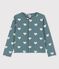 Girls' Print Cotton Cardigan BRUT green/AVALANCHE white