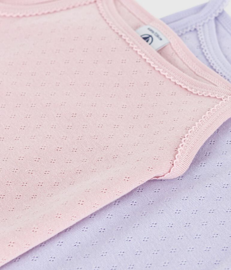 Pack of children's strappy openwork cotton vests variante 1