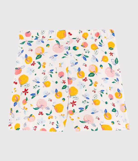 Girl's Cotton Shorts MARSHMALLOW white/MULTICO white