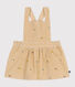 Babies' corduroy dress embroidered with flowers
