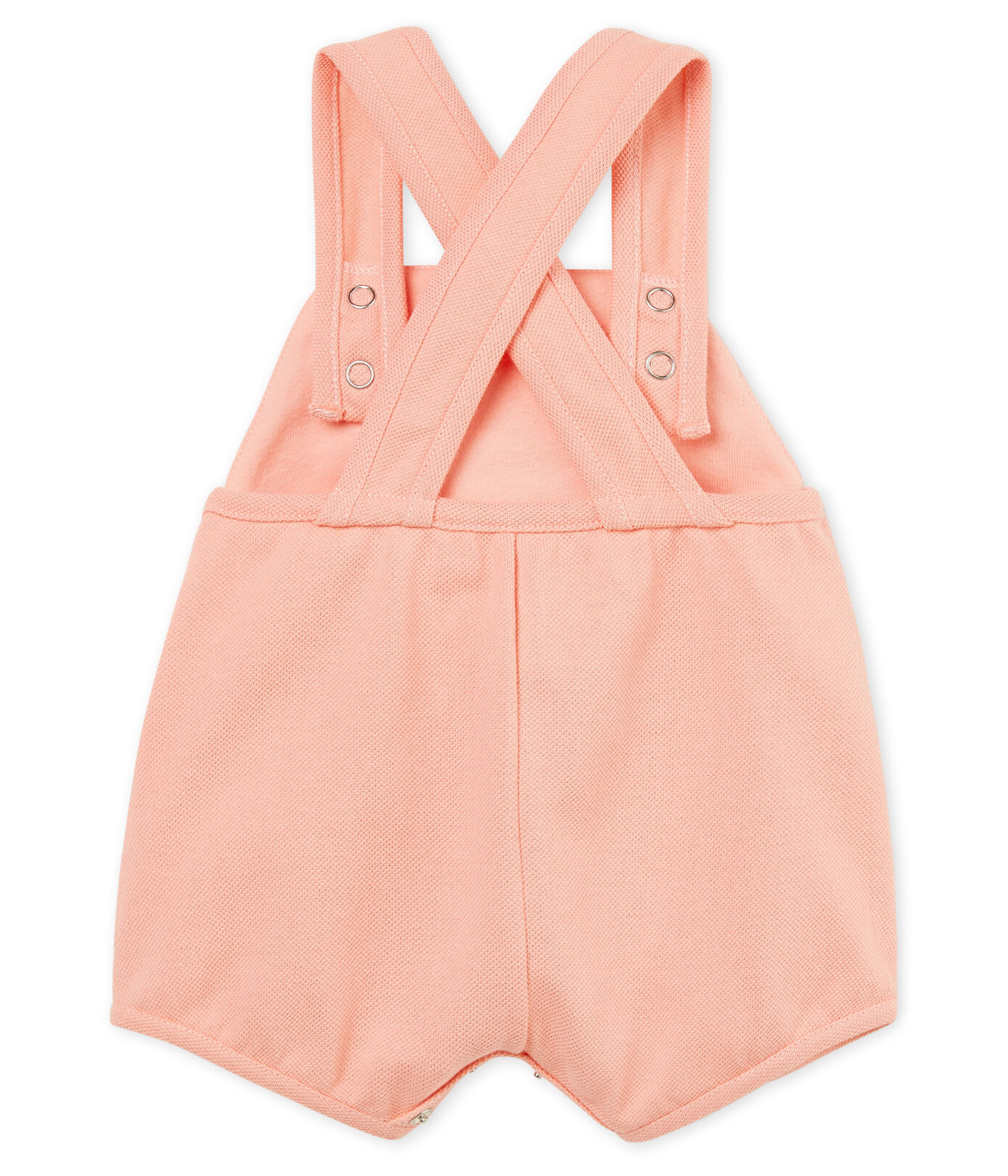 Baby girls' piqué short dungarees Petit Bateau