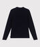Women's plain cotton sailor-style jumper SMOKING blue