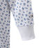 Girl's print jumpsuit pyjamas ECUME white/BLEU blue