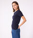 Women's Iconic plain short-sleeved rib knit T-shirt