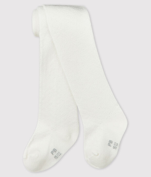 Baby girl's openwork tights white