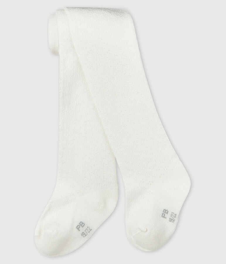 Baby girl's openwork tights white