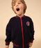Boys' Thick Jersey Baseball Jacket SMOKING blue