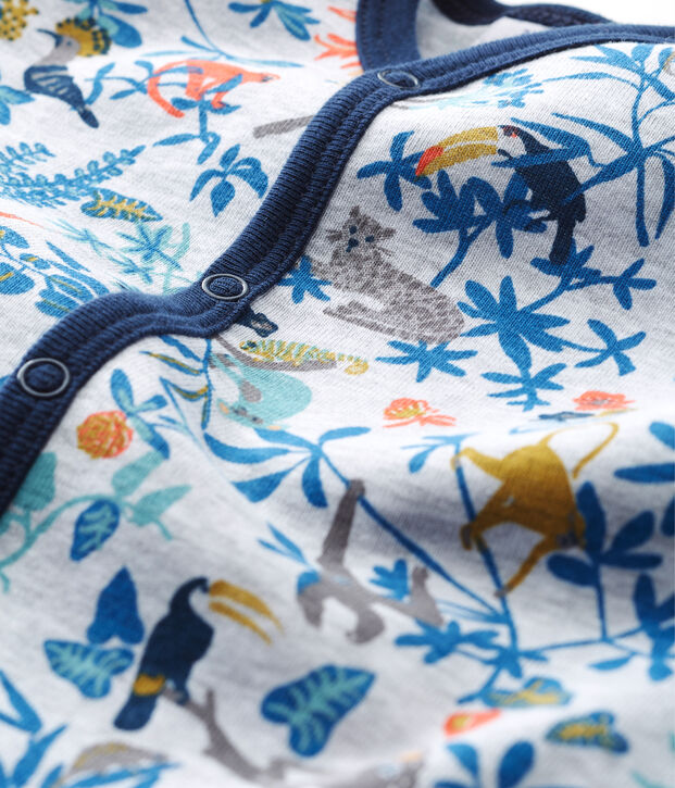 Baby boys' sleepsuit grey/multicolor