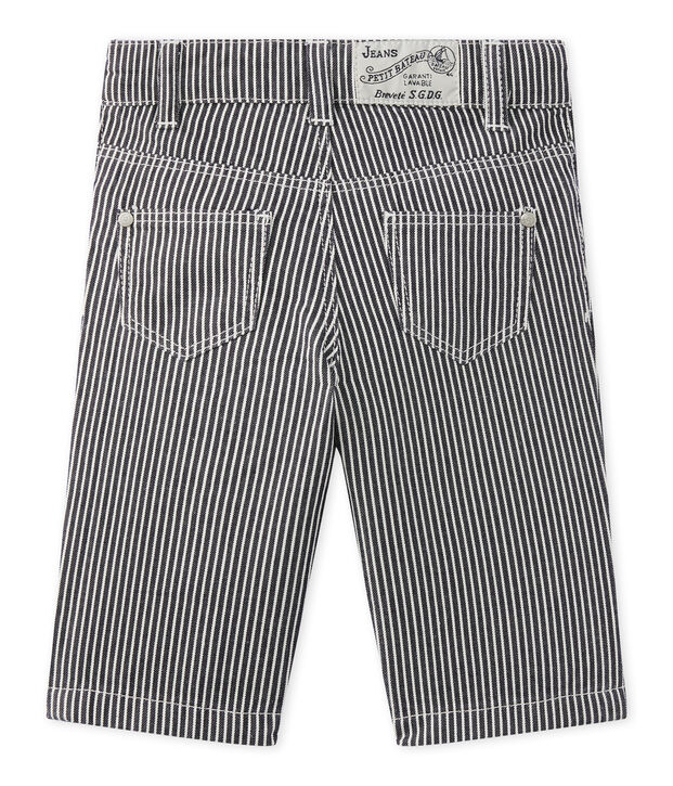 Baby boys' striped trousers blue/white