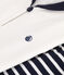 Babies' two-piece cotton set including a T-shirt with a sailor collar SMOKING blue/MARSHMALLOW white