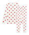 Girls - Boys' Ribbed Pyjamas MARSHMALLOW white/TERKUIT red
