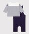 Babies' cotton gift set: T-shirt and dungarees multicolor