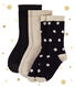 Set of 3 pairs of gold coloured socks