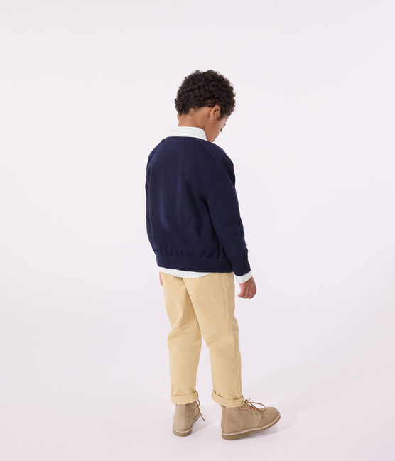 Boys' Cotton Cardigan SMOKING blue