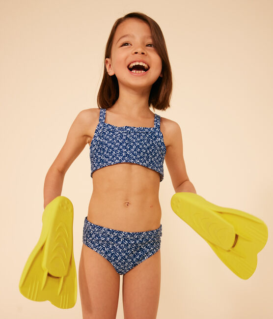 Girls' Two-Piece Printed Swimsuit INCOGNITO /MARSHMALLOW
