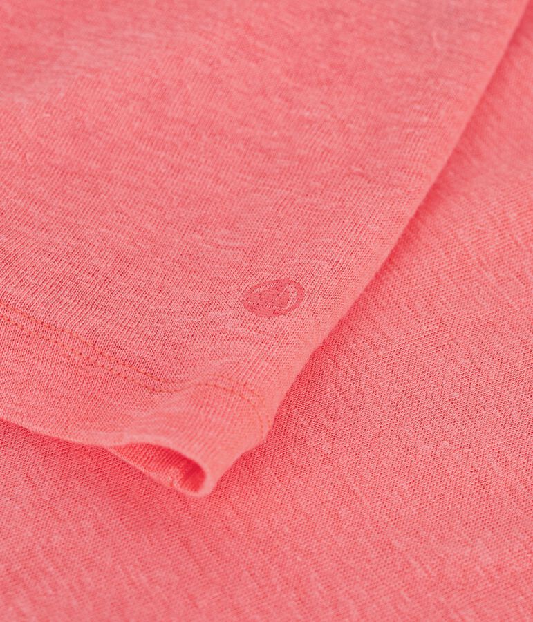Women's short-sleeved plain cotton T-shirt pink
