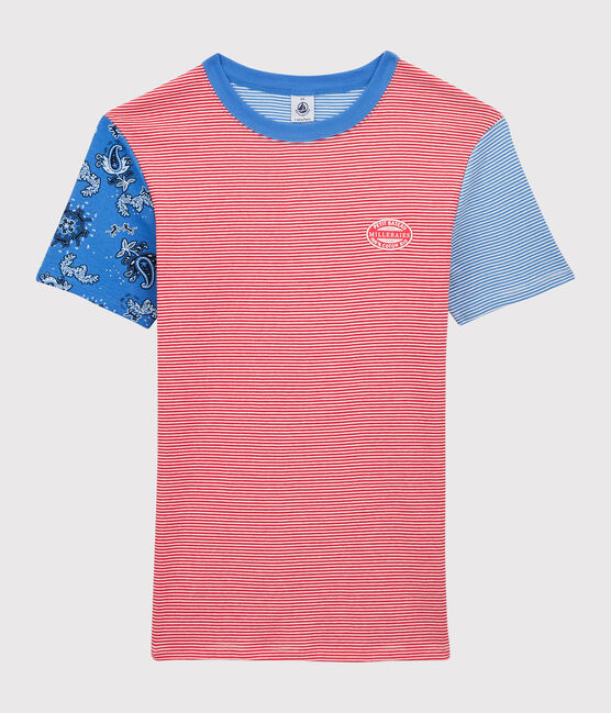 Women's Iconic Organic Cotton Round Neck T-Shirt PEPS red/MULTICO white