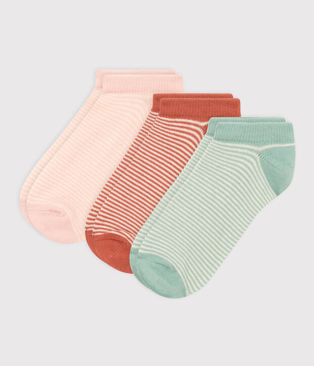 Children's Unisex Pinstriped Socks - 3-Pack multicolor