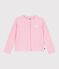 Children's plain cotton cardigan MARQUISE pink