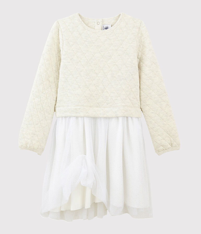 Girls' Long-Sleeved Dress beige