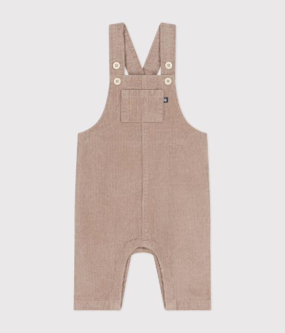 Babies' corduroy dungarees HUITRE