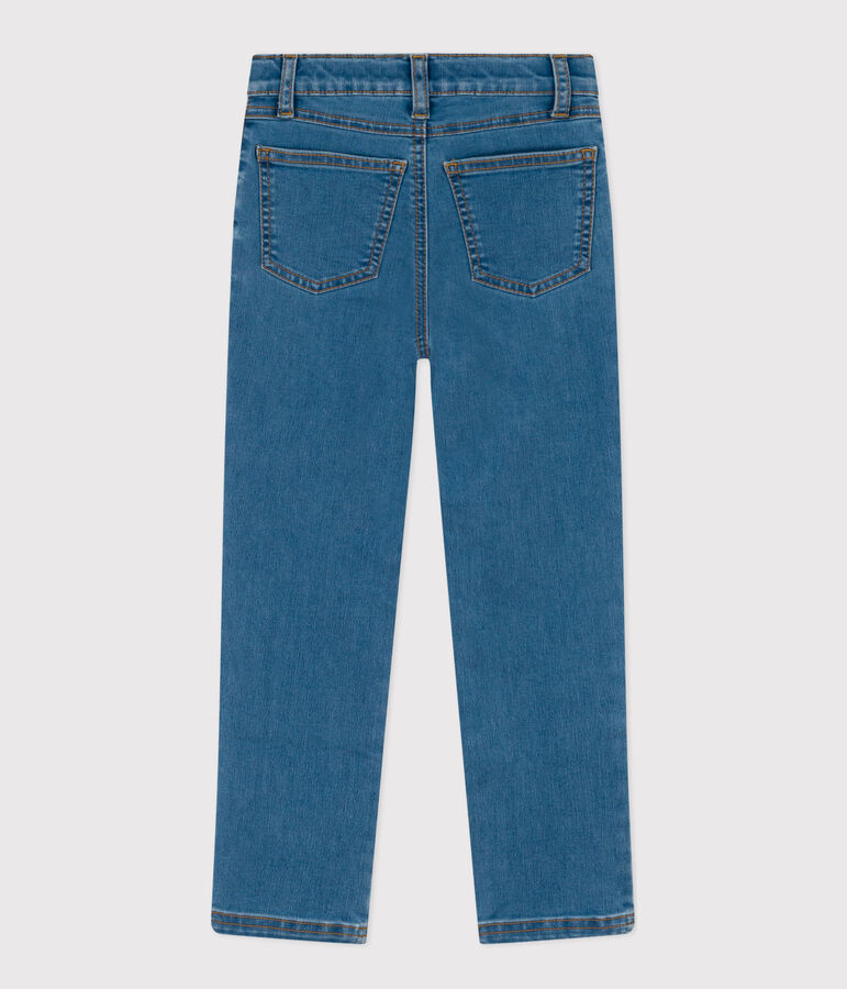 Girls' Denim Slim-Fit Trousers blue