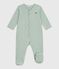 Babies' pinstriped cotton pyjama suit SAULE /MARSHMALLOW