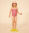 Girls' Stripy One-Piece Swimsuit SALINE /DELHI