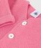 Cardigan b&eacute;b&eacute; tricot point mousse en coton uni pink