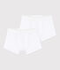 Boys' White Boxer Shorts - 2-Pack
