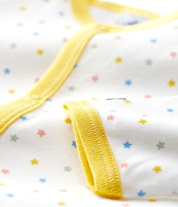 Babies' Organic Cotton Sleepsuit white/multicolor