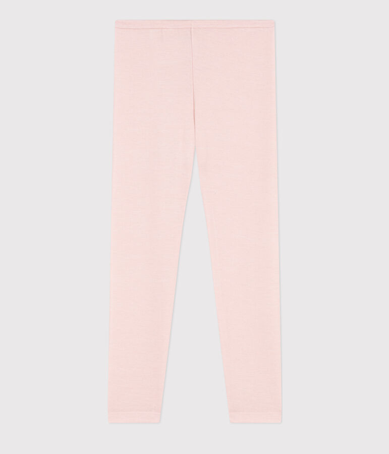Children's Unisex Wool and Cotton Leggings pink