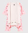 Baby girls' footless bodyjama in printed 1x1 rib knit VIENNE pink/MULTICO white
