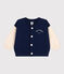 Babies' Fleece Baseball Jacket MEDIEVAL blue/AVALANCHE